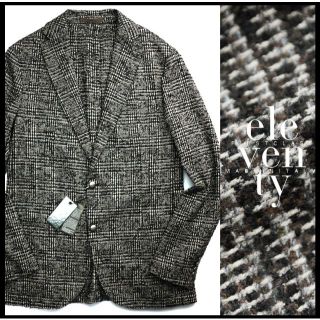 ブルネロクチネリ(BRUNELLO CUCINELLI)の新品 ELEVENTY イレブンティイタリア製 シルバー2釦 ツイードジャケット(テーラードジャケット)