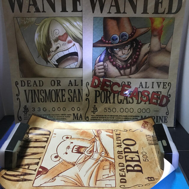 ONE PIECE 海軍発行公式手配書 エース サンジ ベポ 手配書 セット | フリマアプリ ラクマ