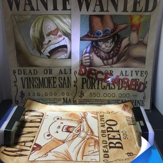 ワンピース(ONE PIECE)のONE PIECE 海軍発行公式手配書 エース サンジ ベポ 手配書 セット(ポスター)