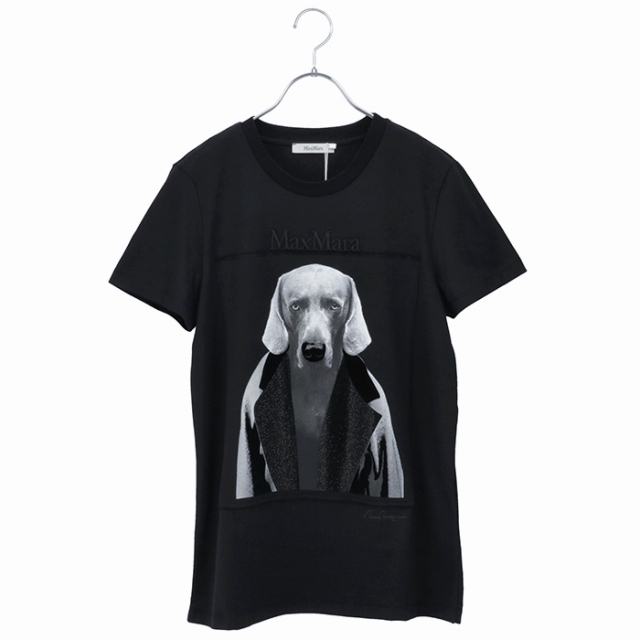 マックスマーラ MAX MARA Tシャツ MMDOG ピュアコットン クルーネック ジャージー ブラック 19460323 0006 010