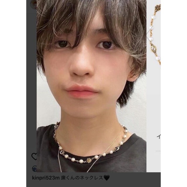 GUCCI インターロッキングG フラワーパールネックレス 永瀬廉 GUCCI インターロッキングG フラワーパールネックレス 永瀬廉