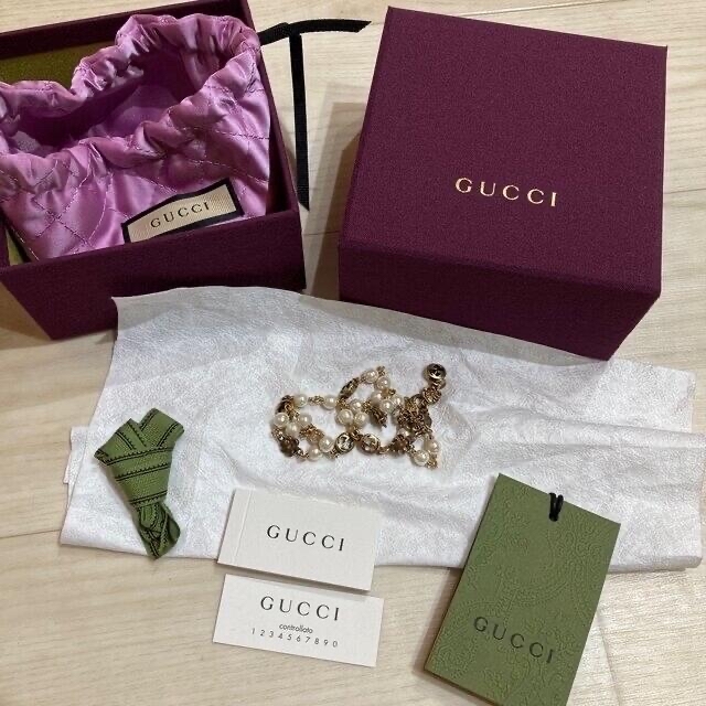 GUCCI - GUCCI インターロッキングG フラワーパールネックレス GUCCI - GUCCI インターロッキングG フラワーパールネックレス