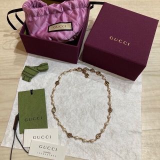 GUCCI インターロッキングG フラワーパール ネックレス 永瀬廉-