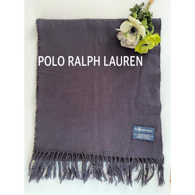 POLO RALPH LAUREN(ポロラルフローレン)のPOLO RALPH LAUREN マフラー　ポロラルフローレン　ネイビー　男女 レディースのファッション小物(マフラー/ショール)の商品写真