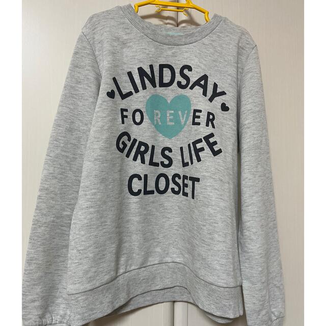 Lindsay(リンジィ)のLindsay(リンジー)トレーナー キッズ/ベビー/マタニティのキッズ服女の子用(90cm~)(Tシャツ/カットソー)の商品写真