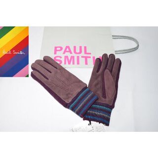 ポールスミス(Paul Smith)の新品☆Paul Smith 山羊革 スウェード手袋 レザー グローブ☆エンジ(手袋)