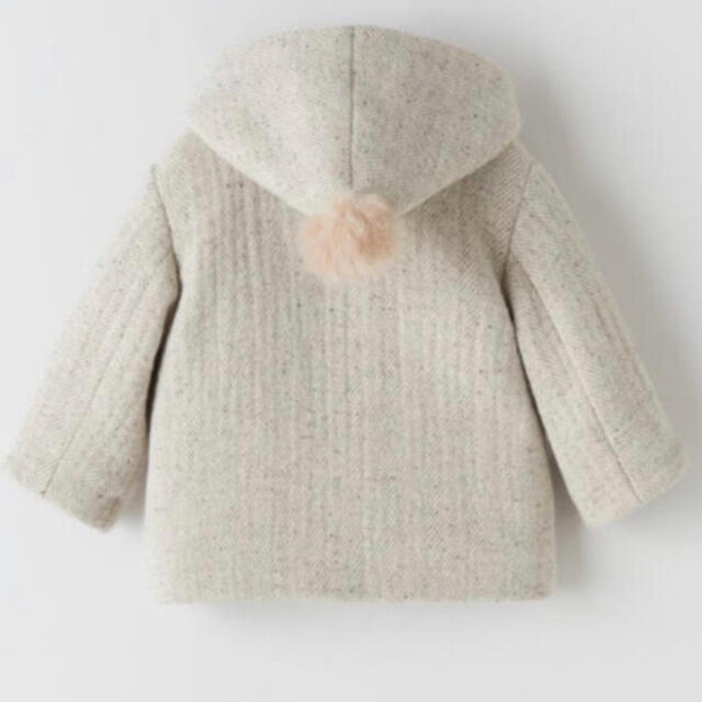 ZARA KIDS(ザラキッズ)のZARAポンポン付きヘリンボーン柄コート　2点おまとめ キッズ/ベビー/マタニティのキッズ服女の子用(90cm~)(コート)の商品写真