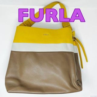 フルラ(Furla)のフルラ　ショルダーバッグ　イエロー×ブラウン(ショルダーバッグ)