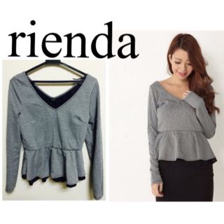 リエンダ(rienda)のrienda  ペプラムトップス(カットソー(長袖/七分))