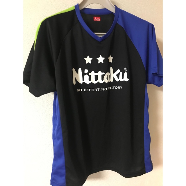 Nittaku(ニッタク)のニッタク Nittaku EV−Tシャツ NX2094 ブルーLサイズ【美品】 スポーツ/アウトドアのスポーツ/アウトドア その他(卓球)の商品写真
