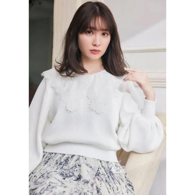 Herlipto Lace Collar Knit Pullover