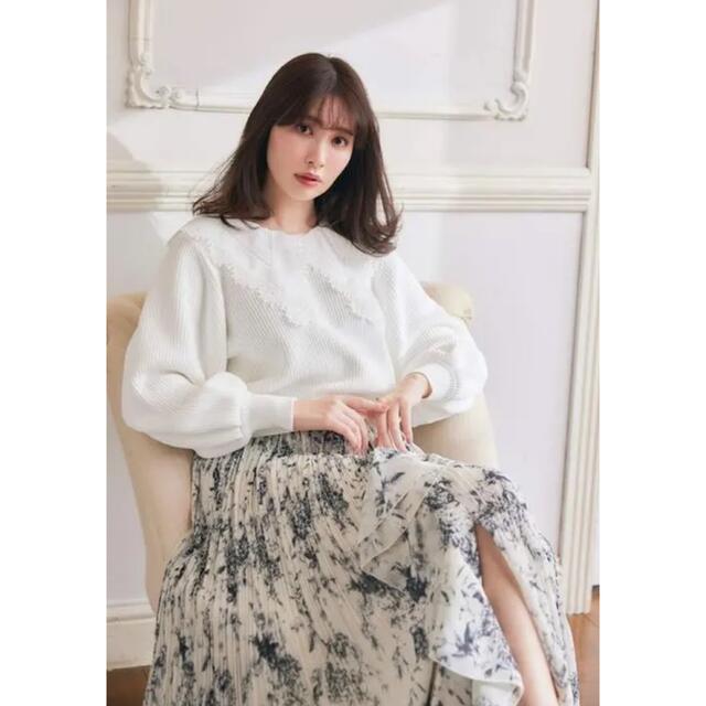 herlipto Lace Collar Knit Pullover