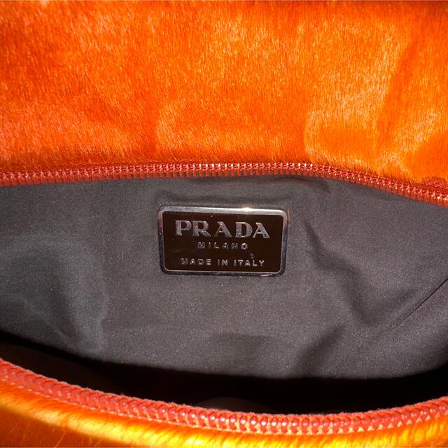 PRADA プラダ ボディバッグ ハラコ オレンジ カバン ショルダーバック