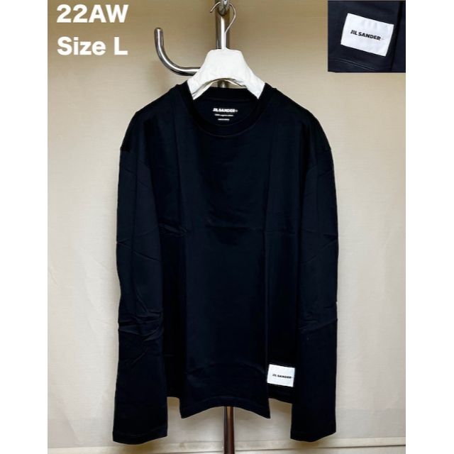 Jil Sander(ジルサンダー)の新品 L JIL SANDER 22aw パックTシャツ 黒 長袖 3636 メンズのトップス(Tシャツ/カットソー(七分/長袖))の商品写真