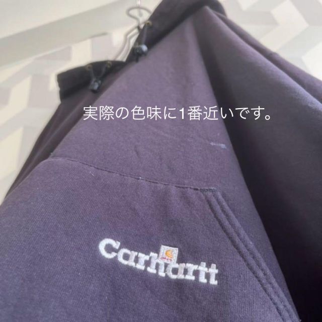 【90sカーハート】3XL刺繍旧ロゴ肉厚 スウェットパーカー 黒Carhartt