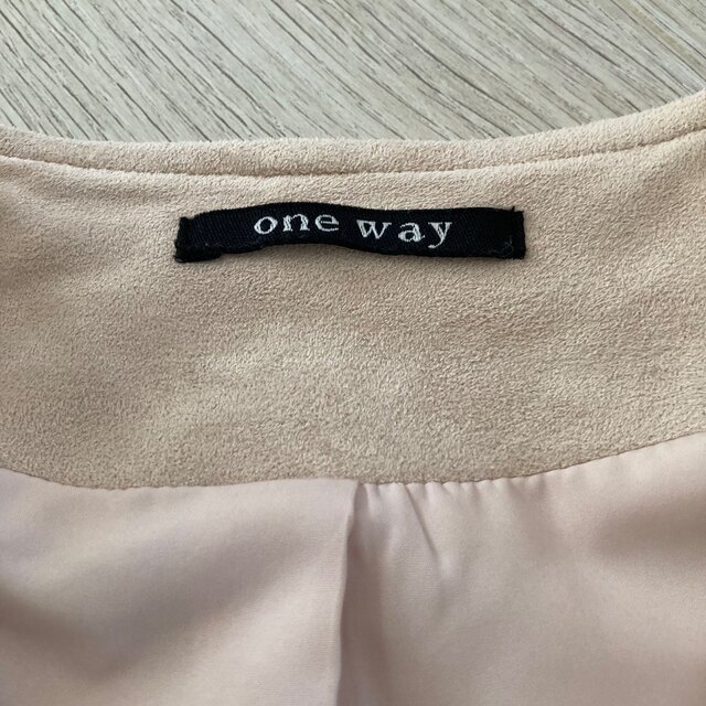 one*way(ワンウェイ)のone way ワンウェイ ライダース ジャケット ピンク レディース Mサイズ レディースのジャケット/アウター(ライダースジャケット)の商品写真