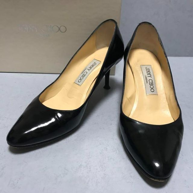 【極美品】jimmy choo ジミーチュウ　パンプス　ハイヒール　エナメル　黒