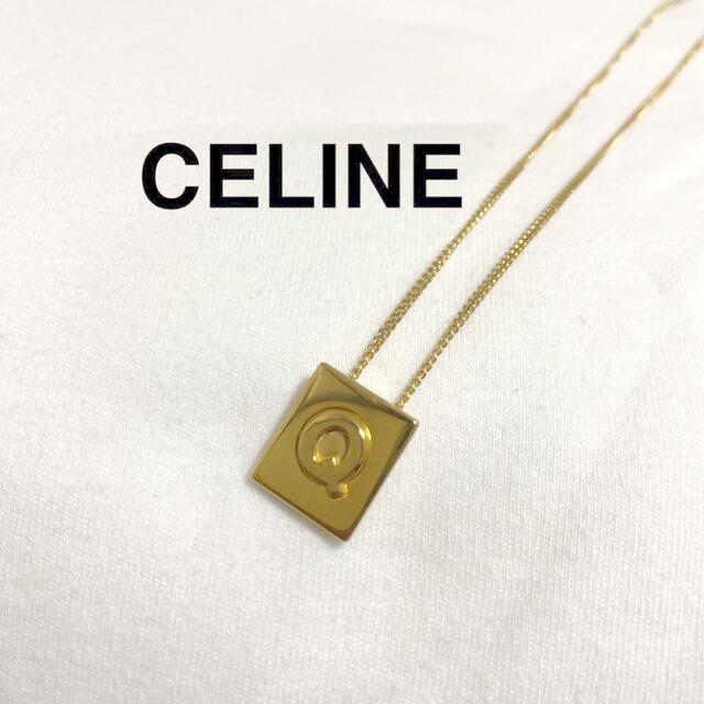 CELINE アルファベットネックレス　イニシャル