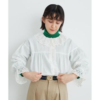 ドットアンドストライプスチャイルドウーマン(Dot&Stripes CHILDWOMAN)のまろん様専用出品フリル衿ブラウス(シャツ/ブラウス(長袖/七分))