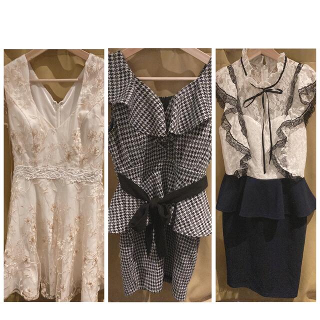 3着セット まとめ売り キャバドレス キャバワンピ - ミニワンピース