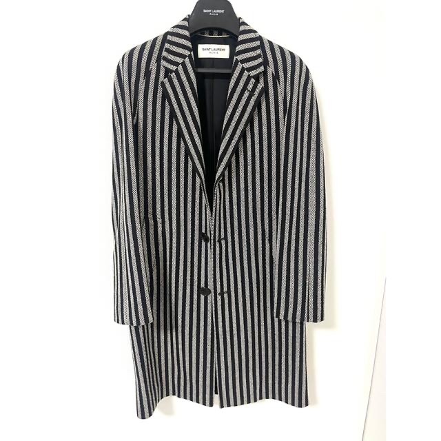SAINT LAURENT - サンローラン 14aw ストライプコート SAINT LAURENT - サンローラン 14aw ストライプコート