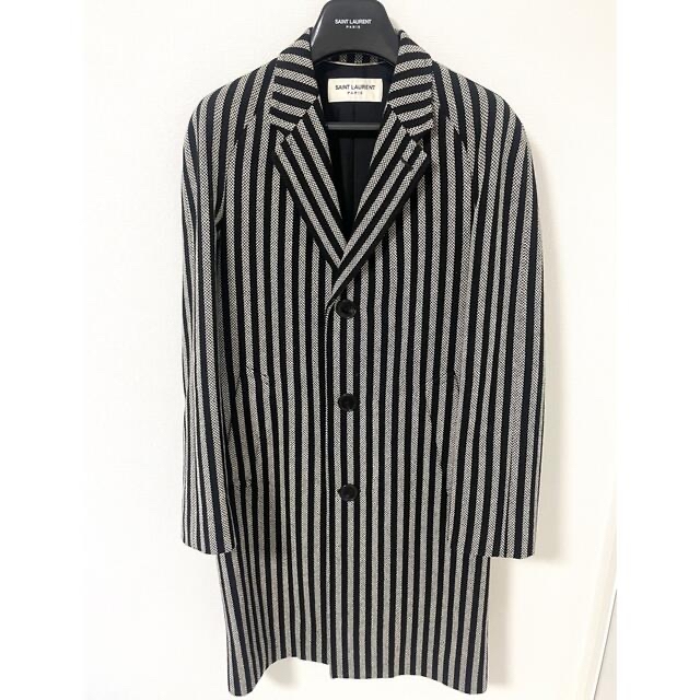 SAINT LAURENT - サンローラン 14aw ストライプコート SAINT LAURENT - サンローラン 14aw ストライプコート