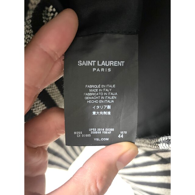 SAINT LAURENT - サンローラン 14aw ストライプコート SAINT LAURENT - サンローラン 14aw ストライプコート