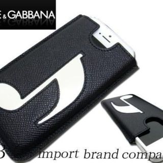 ドルチェアンドガッバーナ(DOLCE&GABBANA)のDOLCE&GABBANA iPhone4・4S レザーケース★黒×音符(iPhoneケース)