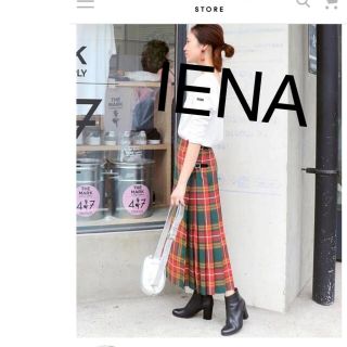 イエナ(IENA)のIENA チェックスカート　値下げ(ロングスカート)