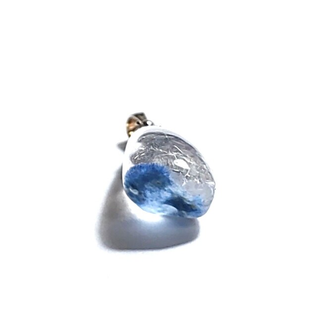 H1415【天然石】デュモルチェ ライトイン クォーツ 水晶 S925 チャーム 4