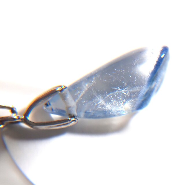 H1415【天然石】デュモルチェ ライトイン クォーツ 水晶 S925 チャーム 8