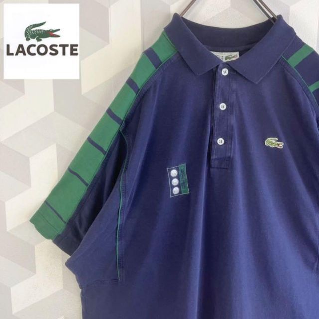 70s フレンチラコステ】XL相当 カットソー生地 ポロシャツlacoste