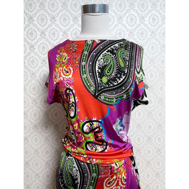 ETRO エトロ レッドペイズリー柄ワンピース 赤色 | svetinikole.gov.mk