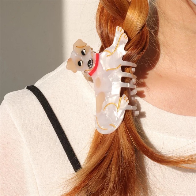 ジャックラッセル ヘアクリップ バレッタ 犬 わんちゃん