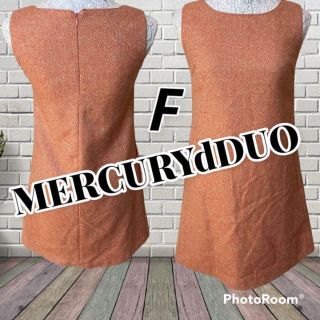 マーキュリーデュオ(MERCURYDUO)の❇️A237❇️MERCURYDUO　オレンジノースリーブブワンピース(ひざ丈ワンピース)