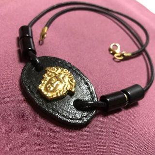 ヴェルサーチ(VERSACE)のヴィンテージ　VERSACEベルサーチ　レザー　チョーカーネックレス(ネックレス)