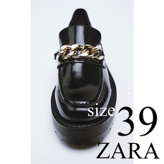 ザラ(ZARA)のZARA チャンキーローファー　39(ローファー/革靴)