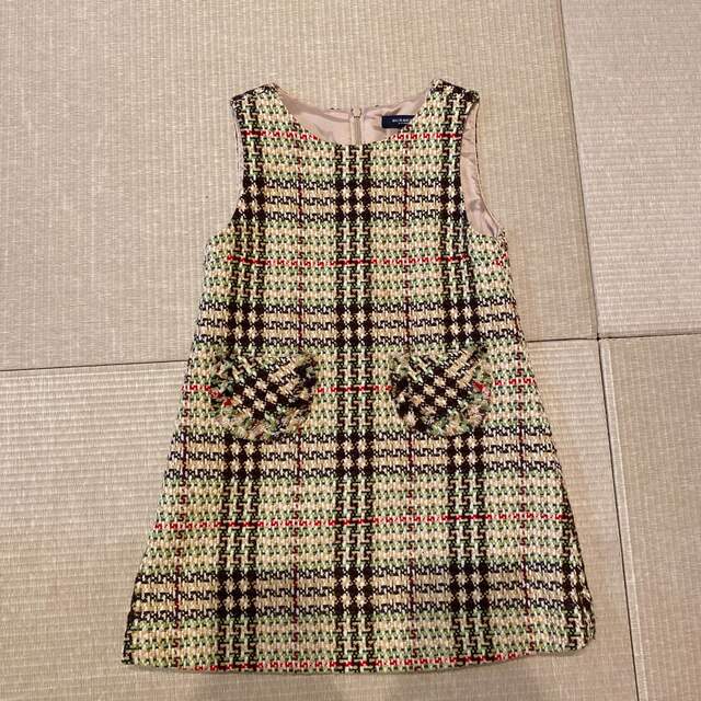 BURBERRY(バーバリー)のバーバリーロンドン　ツイードワンピース　110 キッズ　女の子 キッズ/ベビー/マタニティのキッズ服女の子用(90cm~)(ワンピース)の商品写真