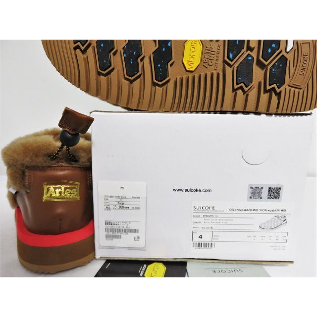 新品★SUICOKE × ARIES ムートン スリッポン ショートブーツ