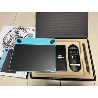 ワコム(Wacom)のWacom ペンタブレット Intuos ミントブルー 箱付 美品(PC周辺機器)