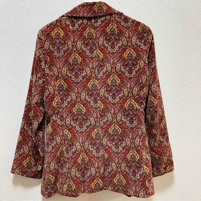 古着 ヴィンテージ ペイズリー ジャケット ベロア メンズのジャケット/アウター(テーラードジャケット)の商品写真