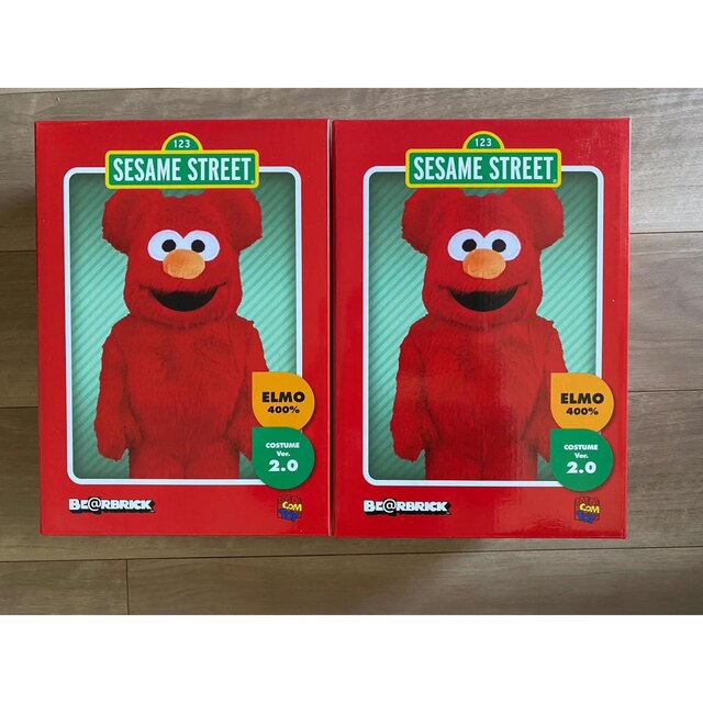 2個 BE@RBRICK ELMO Costume Ver.2.0 400％フィギュア