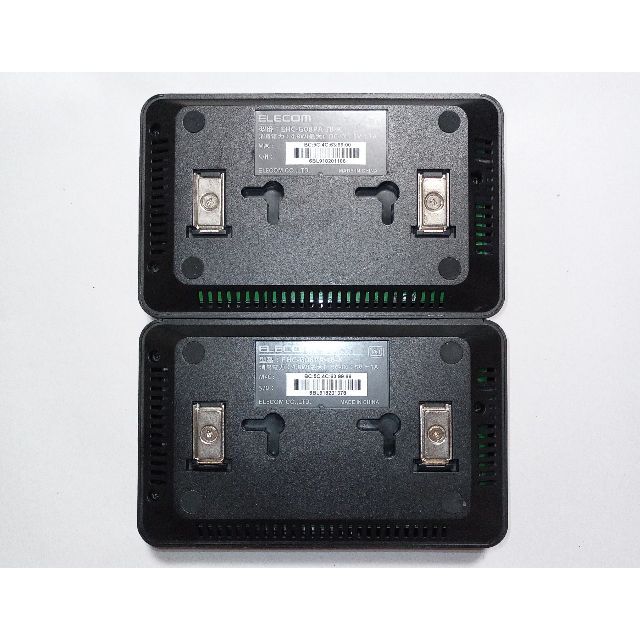 ELECOM 8ポート ギガビット対応スイッチングハブ 2台セット スマホ/家電/カメラのPC/タブレット(PC周辺機器)の商品写真