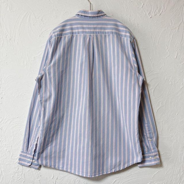 GAP(ギャップ)のギャップ　サイズＭ　青ブルーストライプ　ＢＤ長袖シャツ　人気カラーデザイン古着 メンズのトップス(シャツ)の商品写真