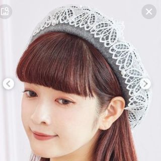 シマムラ(しまむら)の未使用☆青木美沙子コラボ　レースベレー帽　しまむら(ハンチング/ベレー帽)