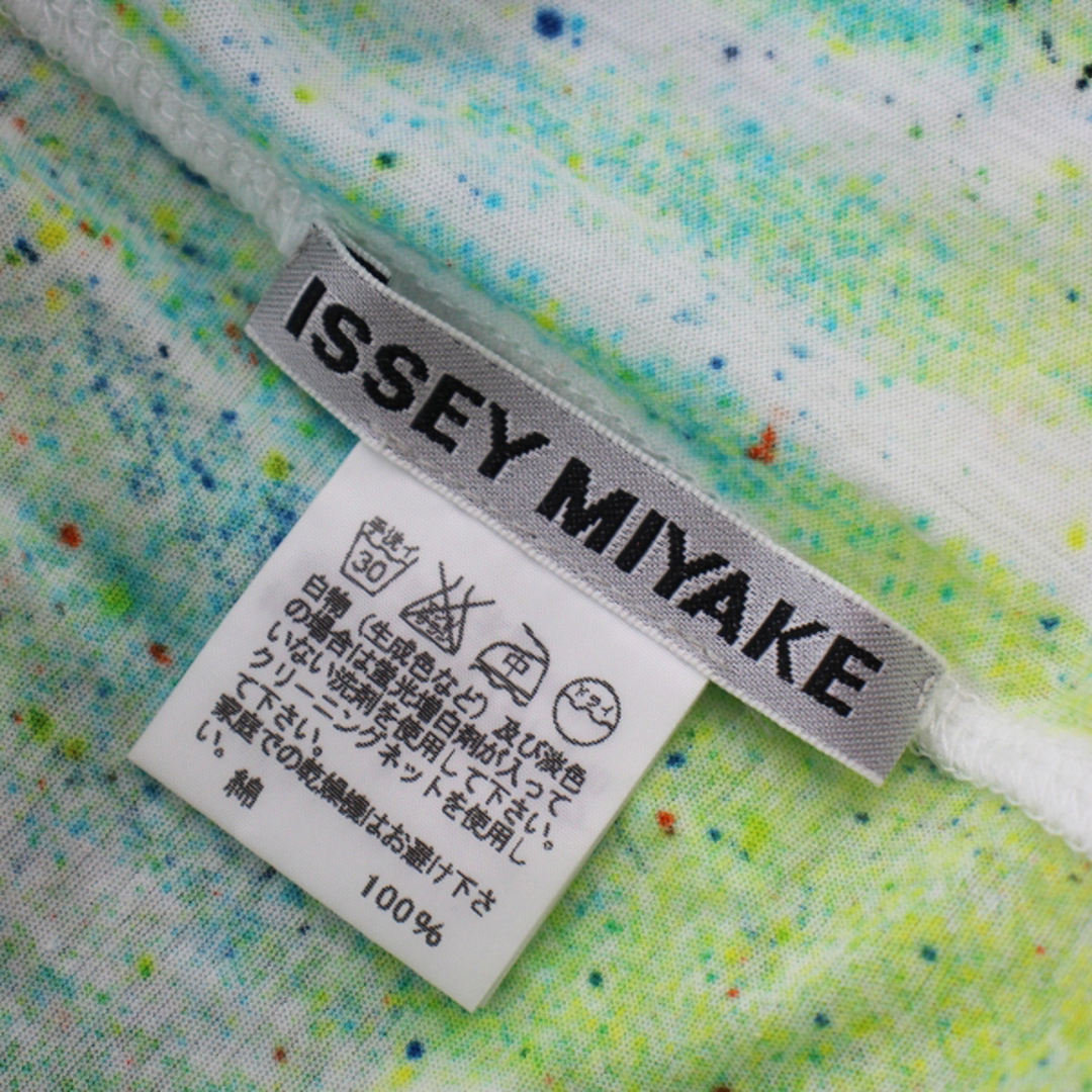 ISSEY MIYAKE(イッセイミヤケ)のISSEY MIYAKE イッセイミヤケ ネオン スプラッシュ ギャザードレーププルオーバー 2/マルチカラー カットソー【2400013035057】 レディースのトップス(カットソー(長袖/七分))の商品写真