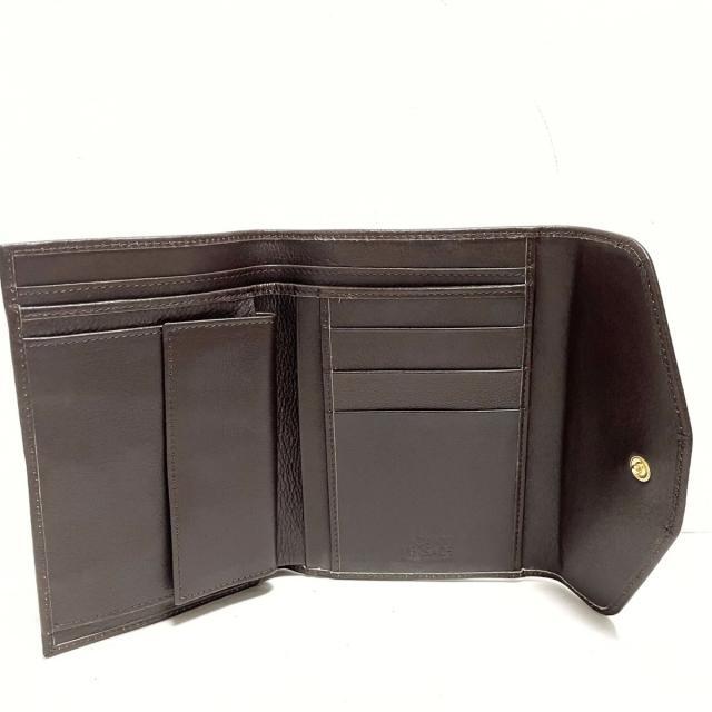 VERSACE】ベルサーチ 長財布 メデューサフェイス クロコ型押し 茶963