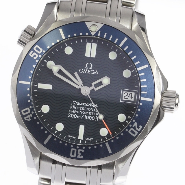 ☆美品【OMEGA】オメガ シーマスター300 デイト 2551.80 自動巻き ボーイズ_711218