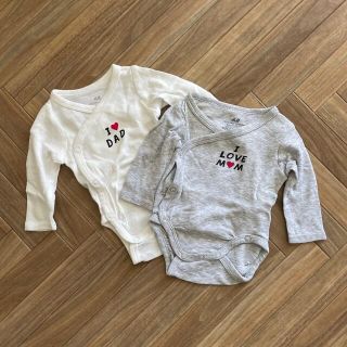 エイチアンドエム(H&M)の【H&M baby】新生児 ロンパース 2枚セット(ロンパース)