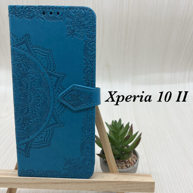 Xperia 10 II 手帳型　Xperia 10 II 手帳型　ブルー スマホ/家電/カメラのスマホアクセサリー(Androidケース)の商品写真